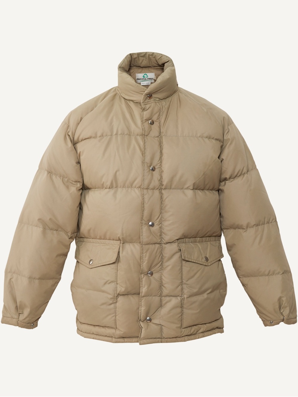 1970’s Vintage - Pacific Trail Tan Puffer Jacket with High Collar